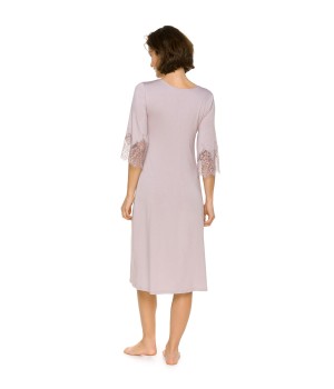 Camisón largo rosa de micromodal y elastano